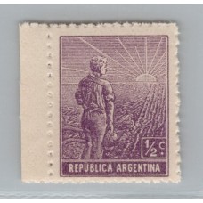 ARGENTINA 1911 GJ 328a ESTAMPILLA NUEVA MINT VARIEDAD SIN FILIGRANA U$ 5.25